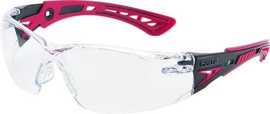 Bolle Rush+ Safety Glasses, Clear Lens (Pair)