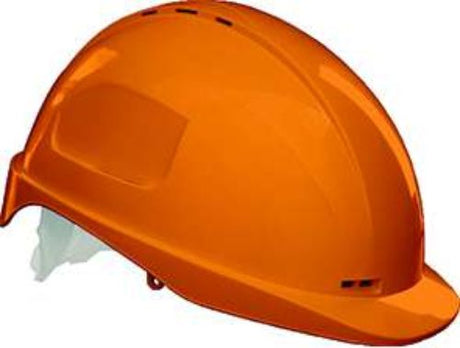 Prosafe 630 Helmet in orange, lightweight ABS, features slip lock system, adjustable fit, and ventilation for comfort.