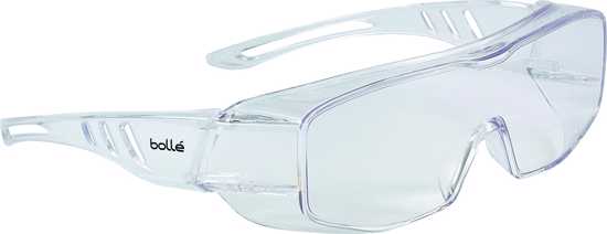 Bolle Overlight II OTG Safety Glasses, Clear Lens (Pair)