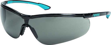 Lightweight uvex sportstyle Grey safety eyewear with scratch-resistant lenses and comfortable fit for optimal protection.