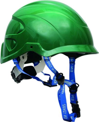 Nexus HeightMaster Helmet in green, lightweight ABS, Twist2Fit headband, ventilation, and Dry-Tech sweatband for safety and comfort.