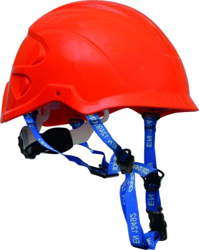 Vibrant orange Nexus HeightMaster Helmet, designed for safety and comfort with advanced venting and snug fit for outdoor work.