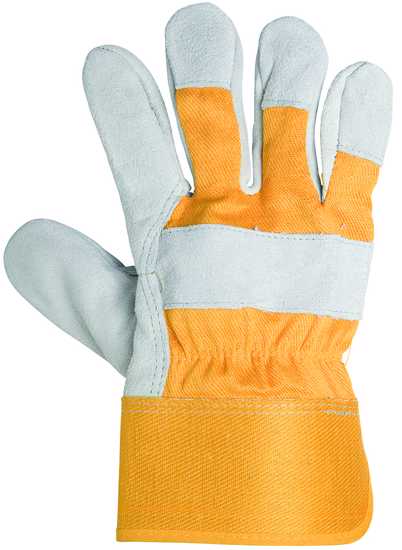 Prosafe Work Gloves with split leather palm and fabric back, perfect for construction and engineering tasks.