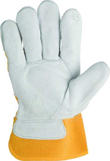 Durable Prosafe Work Gloves with split leather palm and fabric back for grip, flexibility, and breathability in tough tasks.