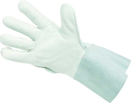 Prosafe TIG Welder Gloves featuring durable leather, 15cm cuff, and unlined design for optimal dexterity in welding tasks.
