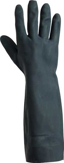 Prosafe Frontier Neoprene Gloves, size 8-10, offering chemical resistance, embossed grip, and extended 38cm coverage for industry protection.