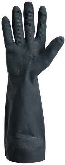 Prosafe Frontier Neoprene Gloves, 38cm long, provide chemical resistance and a secure grip for industrial tasks.