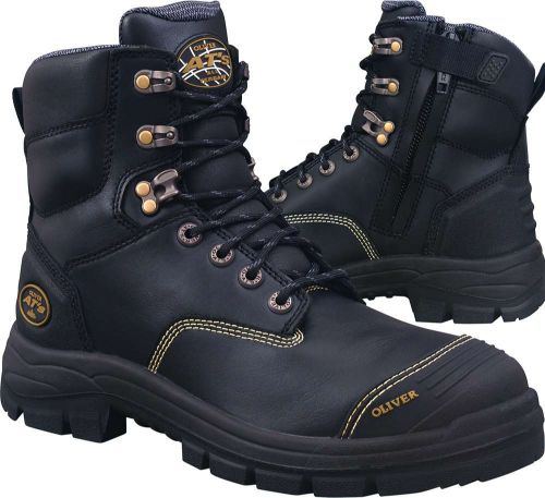 Oliver 55-345Z Zip Sided Safety Boots - Black (Size 6)