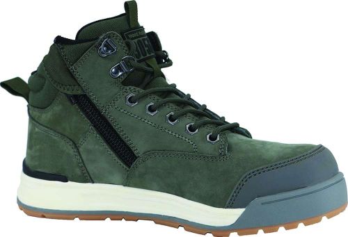 Hard Yakka 3056 Safety Boot - Olive Green (Size 7)