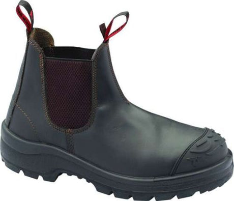 John Bull Fusion 9282 Safety Boots in Size 11, featuring heat-resistant sole, gel cushioning, and electrical hazard certification.