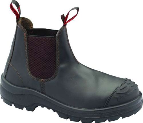 John Bull Fusion 9282 Safety Boots (Size 8) with heat-resistant rubber sole, gel cushioning, and Electrical Hazard certification.