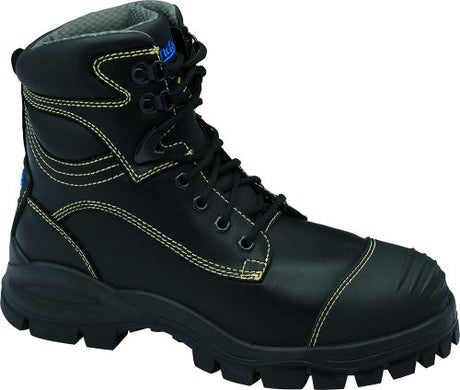 Blundstone 994 Safety Boots in Size 3, featuring steel toe, metatarsal guard, and heat-resistant sole for ultimate protection.