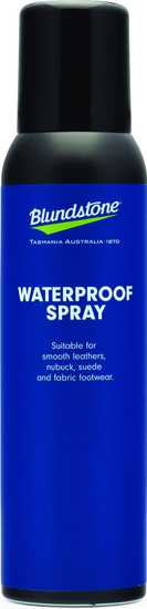 Blundstone Waterproof Spray 125ml, designed to protect leather from water damage and stains while enhancing breathability.