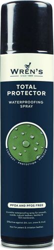 Invisible waterproofing spray for leathers and textiles, ensuring durable protection against dirt and weather elements.