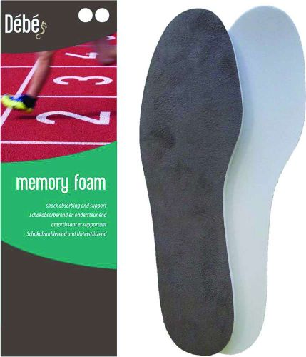 Debe Memory Foam Inner Sole, Size 46, featuring sweat-absorbing polyester and adaptive visco-elastic foam for comfort and support.