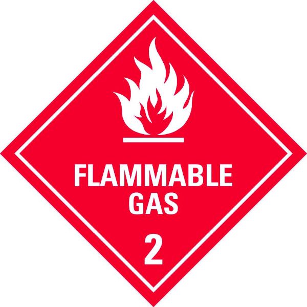 Flammable Gas Sign, 400 x 4000mm, durable and weather-resistant for workplace safety and hazard awareness.