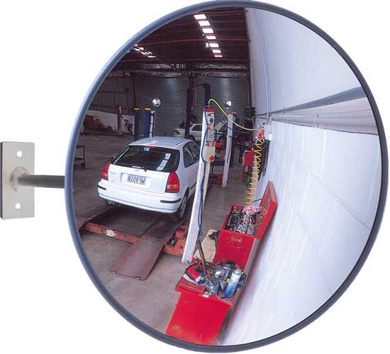 A 300mm adjustable acrylic mirror with pure reflective coating for enhanced visibility and safety in various environments.