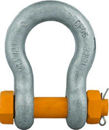 Bullivants Safety Bow Shackle 3.2T: durable alloy lifting tool with 3.2t capacity, featuring safety pin for secure connections.