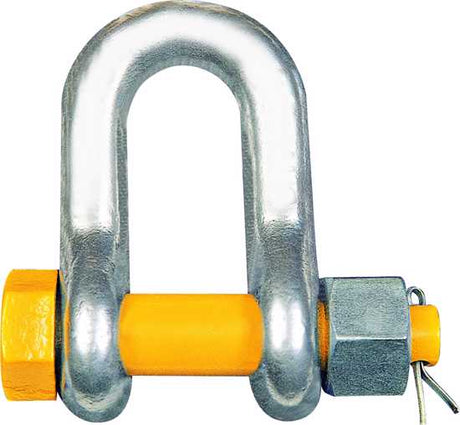 Bullivants Safety Dee Shackle 4.7T with safety pin design for secure lifting, made from Alloy Grade S, ideal for heavy loads.