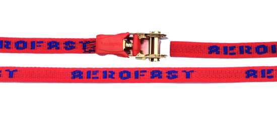 Aerofast Fastlock Tiedown, 25mm x 5m, 500kg; durable, UV resistant, water-repellent ratchet strap for secure load transport.