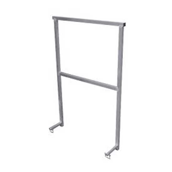 Easy Access Adjustable Work Platform 850mm with 6 height settings, lightweight design, and optional guardrail for safety.