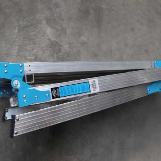 Lightweight 3-step folding work platform with safety features, ideal for indoor tasks and low-level projects.