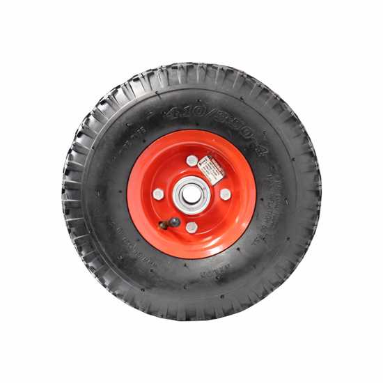 Easyroll 3.50x4" Pneumatic Wheel with 160kg capacity, metal center, and durable 4-ply rubber for smooth mobility over rough terrains.