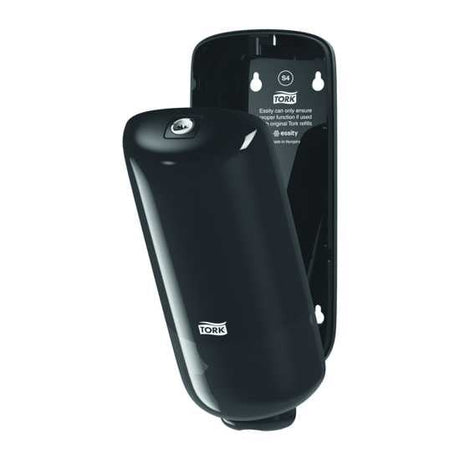 Sleek black Tork S4 Foam Soap Dispenser, 1000ml, enhances hygiene with easy use for all, perfect for high-traffic washrooms.