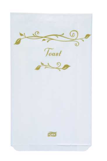 Tork Botanical Print Toast Bag with elegant design for serving toast and pastries, eco-friendly and perfect for hospitality settings.