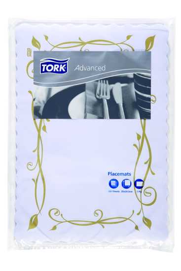 Tork Botanical Print Placemat featuring a nature-inspired design, ideal for enhancing dining aesthetics in various venues.