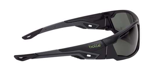 Bolle Mercuro Safety Glasses with polarised lens, offering UV protection, wrap-around design, and comfortable fit for outdoor safety.