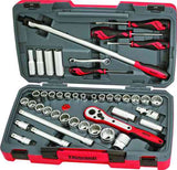 Teng 44pc 1/2" Dr. Metric & AF Socket Set-Set