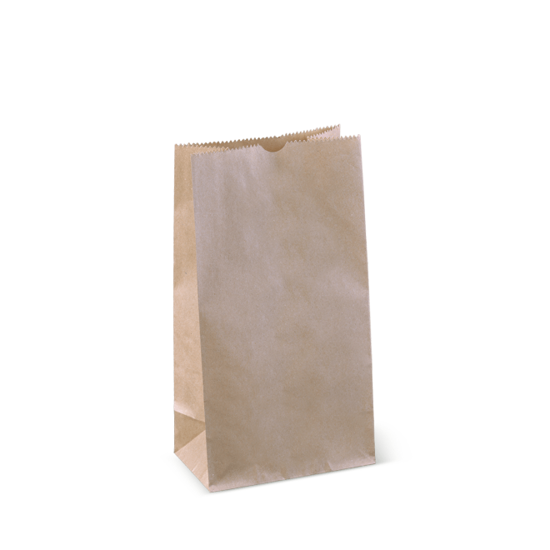 #4 Block Bottom Light Duty Paper Bags, eco-friendly, freestanding, perfect for retail and takeaway, 240 x 127 x 77mm, 2000 count.