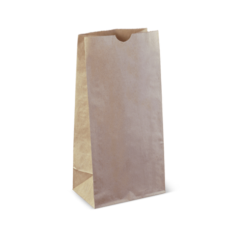 #8 Block Bottom Light Duty Paper Bag, brown, freestanding, eco-friendly, perfect for takeout, retail, and custom branding, 1000-pack.