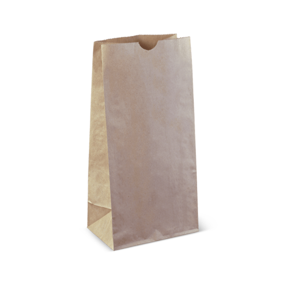 #8 Block Bottom Light Duty Paper Bag, brown, freestanding, eco-friendly, perfect for takeout, retail, and custom branding, 1000-pack.