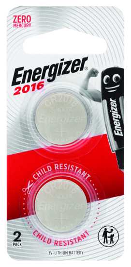 Energizer Coin 2016 2pk - 2 - Pack