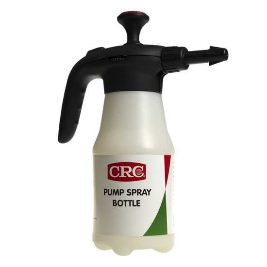 Pump spray bottle with 1L capacity designed for efficient, comfortable application of CRC products in various conditions.