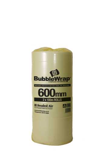High-quality 600mm x 100m bubble wrap roll for cushioning fragile items during shipping and storage, made from durable polyethylene.