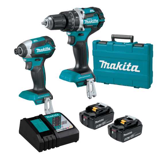 Makita 18V LXT Drill/Driver 5.0Ah DLX2180TX - 2 Piece - Combo Kit