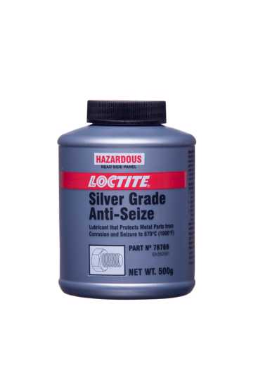 Loctite LB 8150 Silver Grade Anti-Seize in 500gm brush top offers high-temperature protection against galling and corrosion.