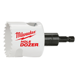 Milwaukee 60mm Holedozer Bi-Metal Holesaw Blade designed for efficient, precise hole cutting in wood and metal materials.