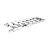 Adjustable 3-step safety stair with self-leveling treads for secure access between heights, folds flat for easy storage.