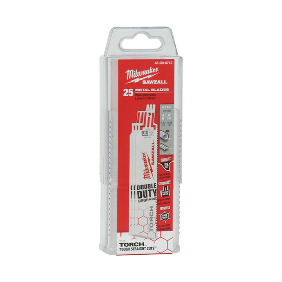 Milwaukee Sawzall 300mm 18 TPI The Torch Blade - 25 Pack