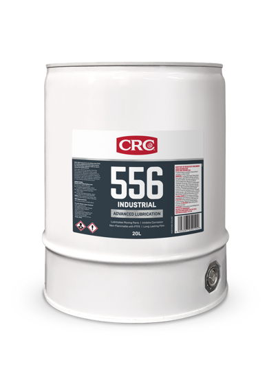 High-performance 20L CRC 5-56 Industrial lubricant with PTFE, rust penetration, moisture displacement, and corrosion inhibition.