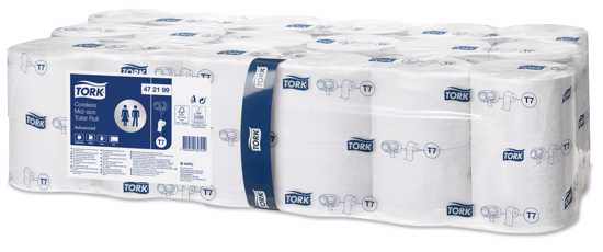 Tork 2Ply Toilet Paper Mid - Size Roll - 900 Sheets - Pack of 36