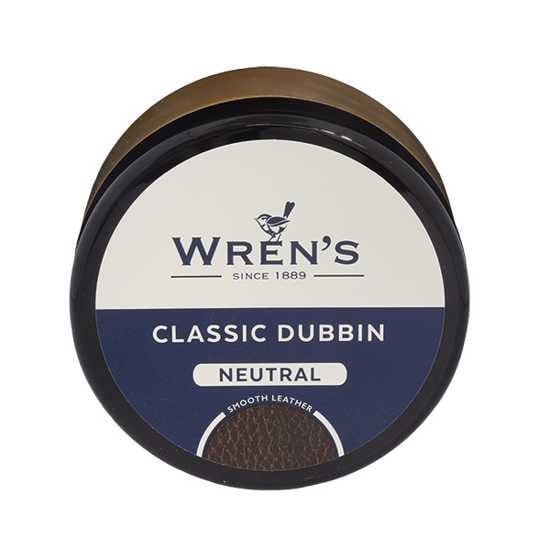 Wrens Dubbin 200ml jar for leather care, waterproofing, and conditioning, ideal for heavy-duty footwear maintenance.