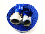 General Purpose Layflat Hose Assembly, 50mm x 10m, featuring durable Sunnyhose material and aluminum camlocks for secure connections.