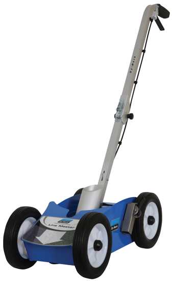 Dy-Mark LineMaster Line Marking Machine with ergonomic design, adjustable line width, and durable steel construction.