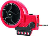 Master Lock S856 Retractable Cable Lockout featuring a durable red-coated steel cable, ideal for safe industrial lockouts.