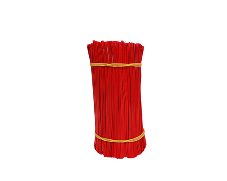 100mm Red Twist Ties in a 2000 pack, ideal for binding and fastening with a user-friendly soft plastic finish.